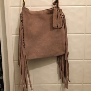 Genuine Suede Fringe Purse